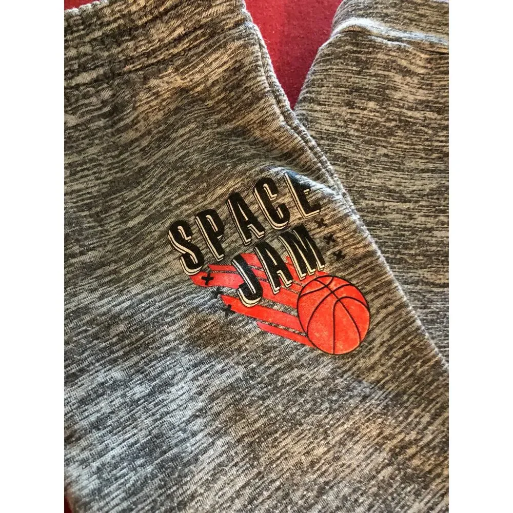 Space Jam boys grey jogger cozy lounge sweatpants Size 5/6
